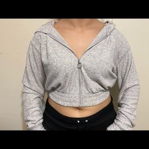 Grey crop top sweater